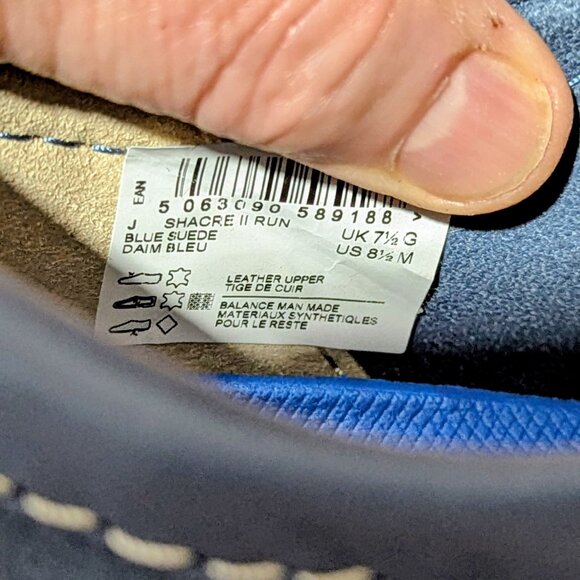 Clarks Shacre II Run Blue Suede Men’s Shoes(Size 8.5 M / UK 7.5 G) - Picture 6 of 6
